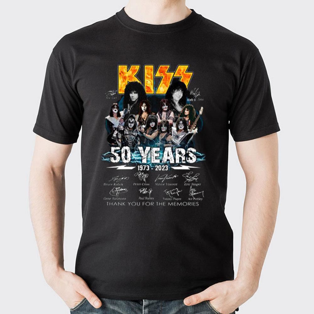 50 Years 1973 2023 Kiss Band Trending Style
